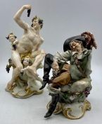 Two Capodimonte china figures