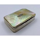 A Mother of Pearl snuff box