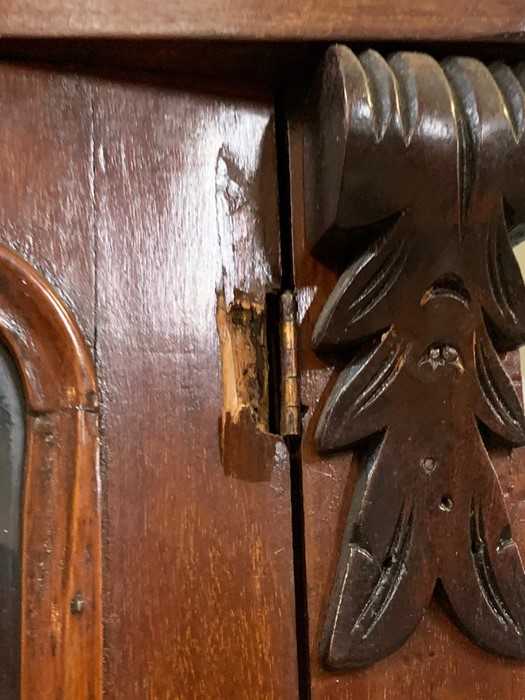 A mahogany glazed bookcase with drawer and cupboard under (H206cm W103cm D39cm) - Image 4 of 5