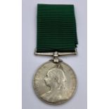 Volunteer Long Service Medal for India and the Colonies awarded to 1096 Pte A Bassett 1st V.B. RL