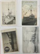 An album of post cards WWI (mainly navy) and postcards of Lord Jellico