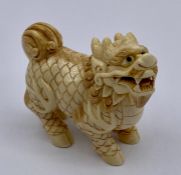 Signed netsuke of a dragon