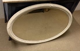 An oval mirror