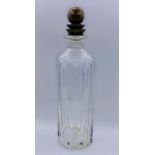 A Vintage Georg Jensen Pyramid Baccarat Decanter. The Baccarat panelled crystal decanter, etched