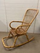 A cane rocking chair