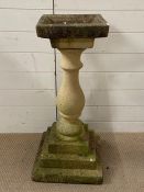 A garden reclaimed bird bath (approx H84cm)