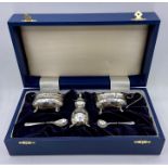 A Boxed silver cruet set, hallmarked Birmingham 2006 marked B & Co.