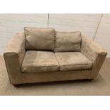 A two seater suede effect sofa bed (no mattress)