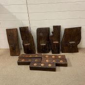 Five reclaimed oak panels re-purpose into wall hanging candle holders and five tea light holders