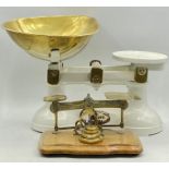 Two sets of vintage weighing scales