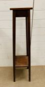 A tall mahogany plant stand (H116cm)