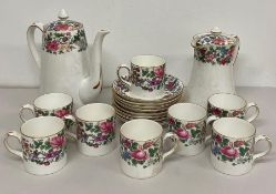 A Crown Staffordshire coffee set