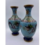 A Pair of late 19th Century Cloisonné vases