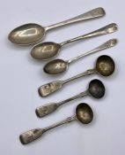 A selection of various silver spoons, all hallmarked (89g)