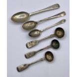 A selection of various silver spoons, all hallmarked (89g)