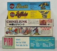 A selection of five boxed animals and boat model kits to include, Bluetits, Bullfinches, Baltimore