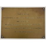 A 1985 Brass plaque for the opening of Air Defence Tactical Training Theatre.