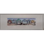 Alastair Howie, 'Beach Huts, Mudeford', limited edition colour print, signed, numbered 246/650 and