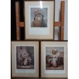 A group of three Francis Wheatley's "Cries of London" prints, (28x20 cm). (3)