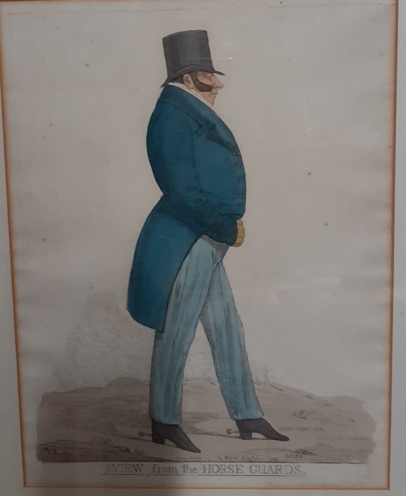 A pair of hand-coloured etching by Richard Dighton (1795-1880) English, "Sir Robert Thomas - Image 2 of 3