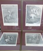 A collection of four lithographic facsimiles after Johann Elias Ridinger (1698-1767) engravings,