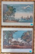 A pair of coloured engravings depicting Windsor Great Park, (21.5x28 cm). (2)