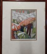 A print after Ethel L. Spowers (1890-1947) Australian, "Wet afternoon", framed and glazed (22x18