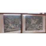 A pair of prints after George Morland, framed and glazed (48x68 cm each). (2)