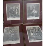 A collection of four lithographic facsimiles after Johann Elias Ridinger (1698-1767) engravings,