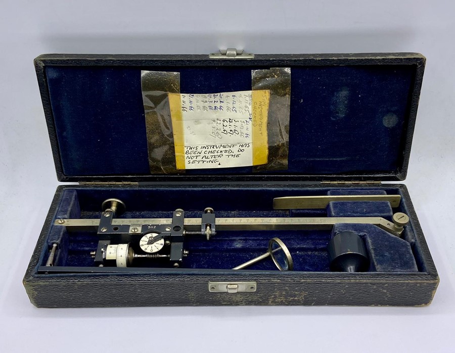 A cased Stanley of London measuring tool with the reference 5112 on the side.