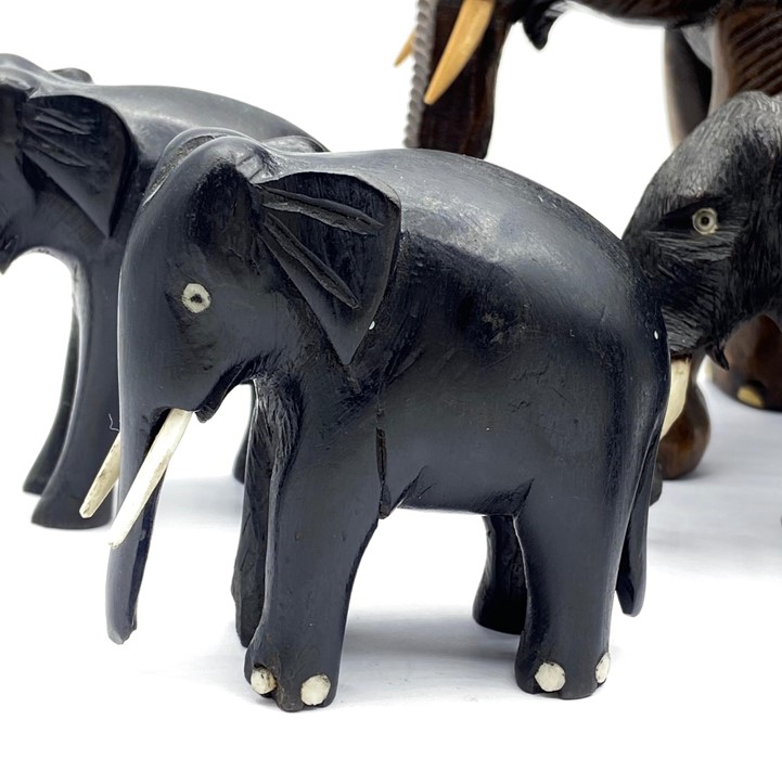 Four carved elephant figures - Image 4 of 4