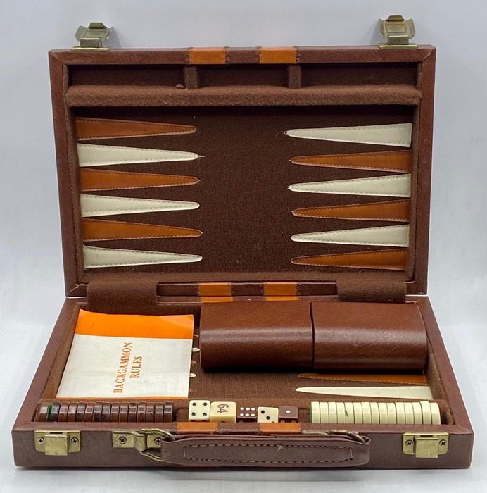 A Vintage backgammon set