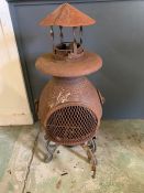 A garden chiminea (H100cm)