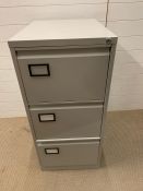 Three door metal filing cabinet