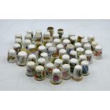 A selection of china thimbles