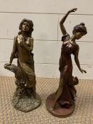 Two female statues