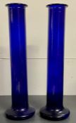 A Pair of Blue Glass vases