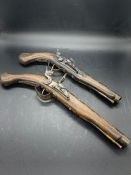 Two Replica flintlock pistols