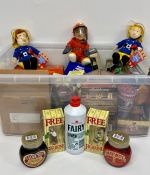 A mixed selection of advertising toys and collectables