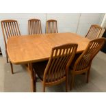 A Mid Century teak Ansager Mobler dining table