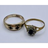 Two 9ct gold rings (4.5g)