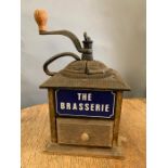 A vintage coffee bean grinder (H23cm)