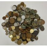 A selection of coins, various years, denominations and conditions.