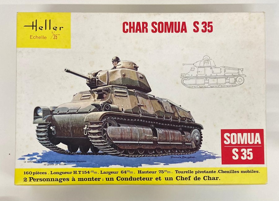 Three boxed tank model kits to include, Char Somua S35, Char Hotchkiss H35 and Char Renault R35 - Image 2 of 4