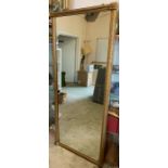 A large gilt frame mirror (190cm x 80cm)