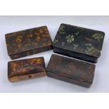 A Selection of four various antique snuff boxes