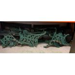 A selection of metal bench ends