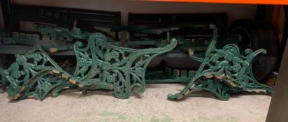 A selection of metal bench ends