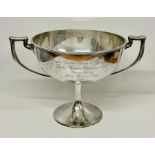 A two handled hallmarked silver cup (1275g)