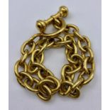 A substantial Continental 18ct gold Albert Chain (Total Weight 138g) 36cm L